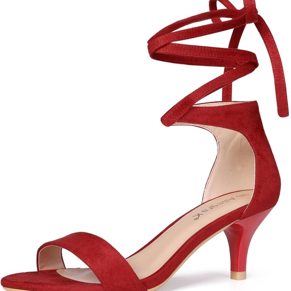 Allegra K Red Heels